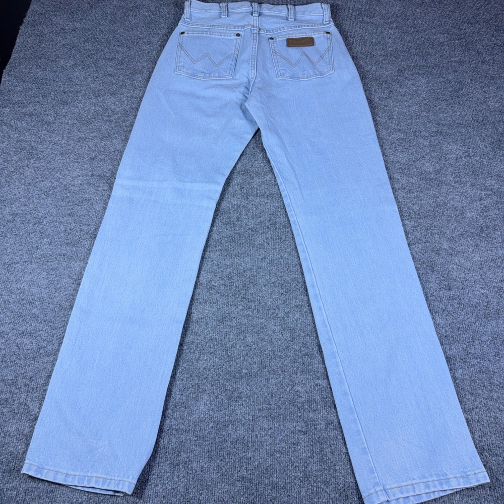 Wrangler Cowboy Cut Light Wash High Rise Straight Leg Jeans 1014MWZGH 7x34